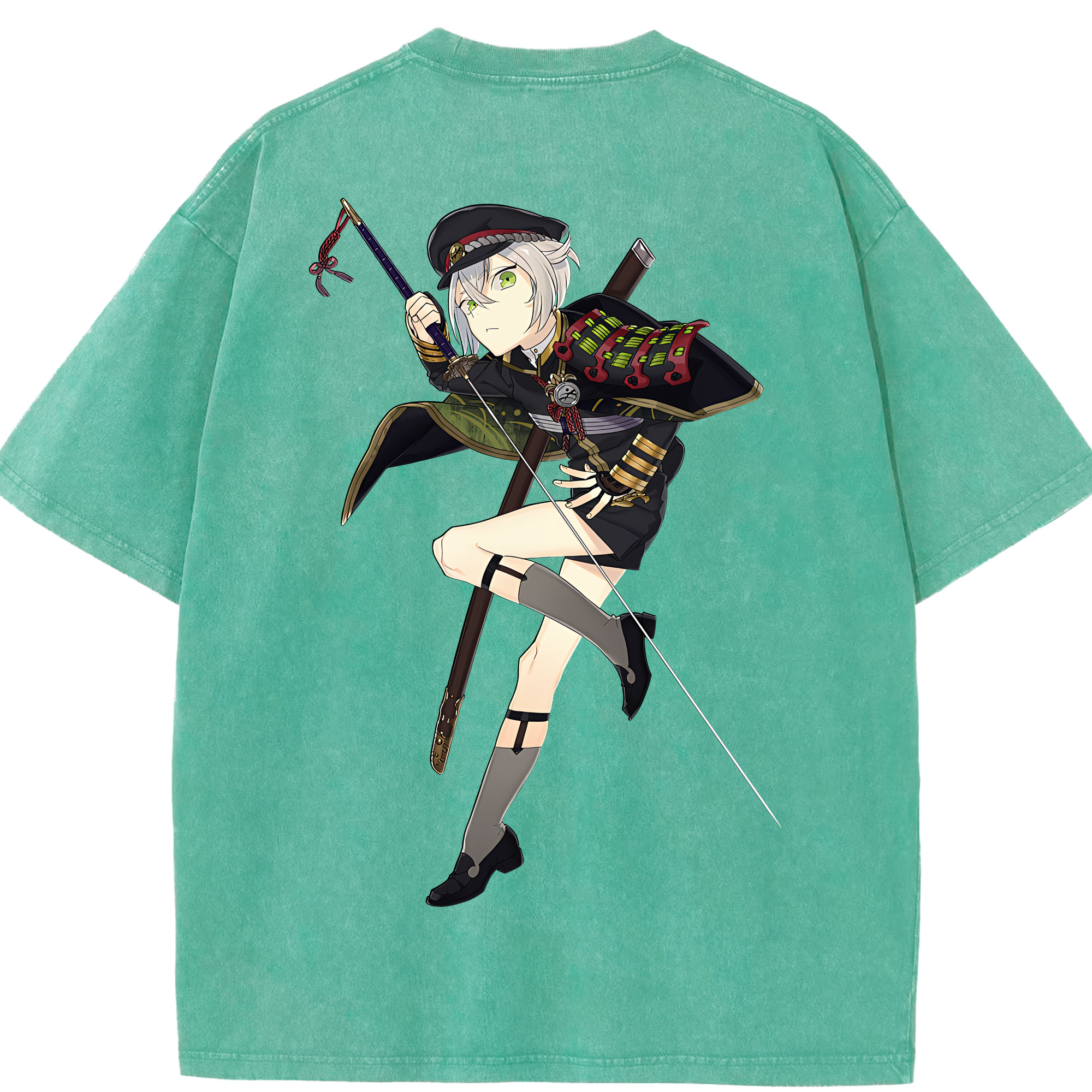 （画像用） 刀剣乱舞 Touken Ranbu 綿100% ヴィンテージ風 半袖Tシャツ（背面プリント）